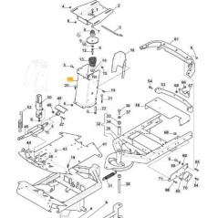 STAFFA SUPPORTO SEDILE PC ROSSO VRN3003 ORIGINALE STIGA - 387148925/0 | NewgardenParts.com