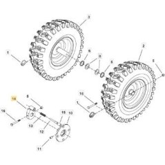 SOPORTE BLOQUE DE RUEDA (966D) ORIGINAL STIGA - 1812-2121-01