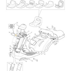 FRONT DASHBOARD SUPPORT F72FL GREEN 60123L ORIGINAL STIGA - 327787114/0 | NewgardenParts.com