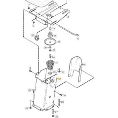 SOPORTE ASIENTO ORIGINAL STIGA AMARILLO - 1134-5296-04 | NewgardenParts.com