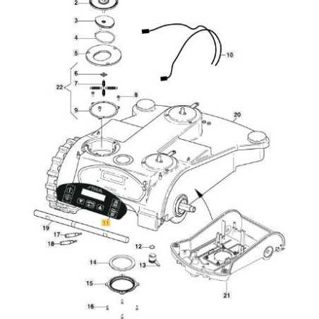 ROBOT KEYBOARD STIGA AC700 (L300) '15 ORIGINAL STIGA - 122420015/0 | NewgardenParts.com