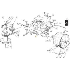 CAJA DE ENGRANAJES HIDRÁULICA K46T R72 ORIGINAL STIGA - 118400965/0 | NewgardenParts.com