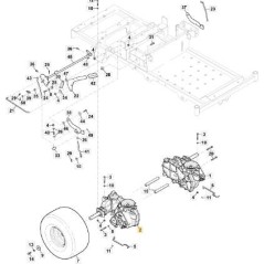 CAMBIO TRASMISSIONE PARTE DX DESTRA EZT D-SHAFT ORIGINALE STIGA - 118830103/0 | NewgardenParts.com