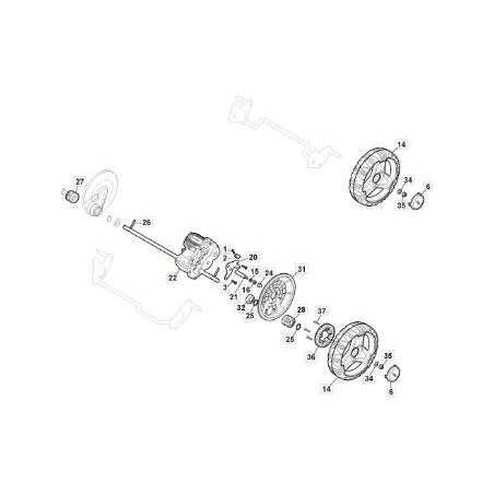 ELEKTRISCHES GETRIEBE GT 72V BLDC x MCS50-CP1-MP2 ORIGINAL STIGA - 181003135/0 | NewgardenParts.com