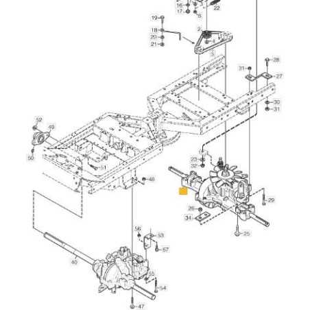 TRASMISSIONE POSTERIORE K574G-2 porte ORIGINALE STIGA - 1137-0124-01 | NewgardenParts.com