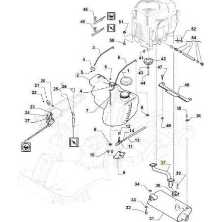 TUBO RACCORDO SCARICO MOT. HONDA GXV660 ORIGINALE STIGA - 118738260/0 | NewgardenParts.com