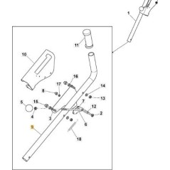 UPPER PIPE PTO LIFTING TC/MP VNN ORIGINAL STIGA - 382869057/0 | NewgardenParts.com
