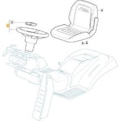 VOLANTE LUNGO STIGA '20 NERO NJ/TC ORIGINALE STIGA - 325961225/0 | NewgardenParts.com