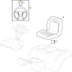VOLANTE STIGA '21 NERO SD/MP NV STYLE ORIGINALE STIGA - 325961227/0 | NewgardenParts.com