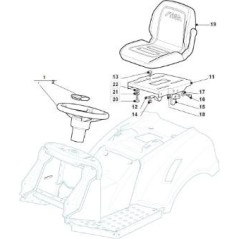 VOLANT STIGA STYLE 2014 NJ/TC NOIR ORIGINAL STIGA - 325961222/1 | NewgardenParts.com
