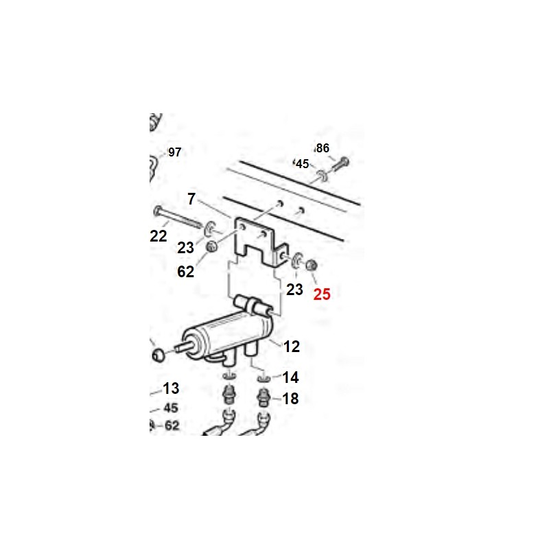 Ecrou M10 bas autobloquant UNI7474 ORIGINAL GIANNI FERRARI 00.26.05.0070