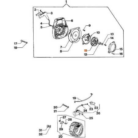 POLEA DE ARRANQUE ORIGINAL EMAK 006001021 | NewgardenParts.com
