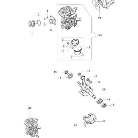 ALBERO MOTORE ORIGINALE EMAK 50230082R | NewgardenParts.com