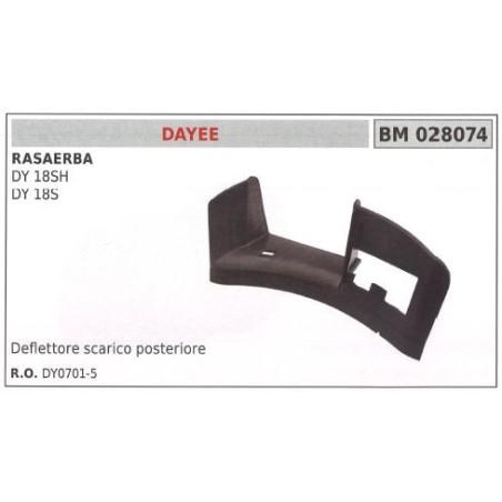 Deflettore scarico posteriore DAYEE rasaerba tosaerba tagliaerba DY 18SH 028074 | NewgardenParts.com