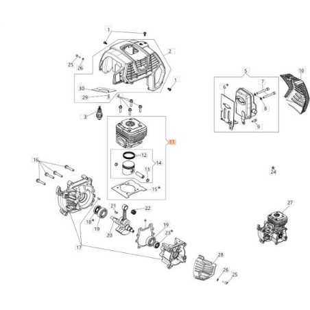 COMPLETE CYLINDER ORIGINAL EMAK 61510103 | NewgardenParts.com