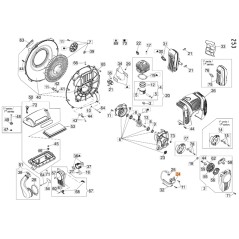 Coil mit Draht Masse Gebläse Modelle BV900 ORIGINAL OLEOMAC CFI3010103