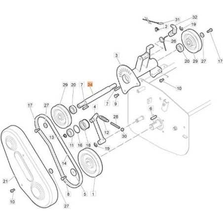 SHAFT PULLEYS ROTOR CM 80 ORIGINAL EMAK F1520174 | NewgardenParts.com