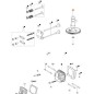 Árbol de levas para cortacéspedes G44PK y G44TK, original OLEOMAC L66150404