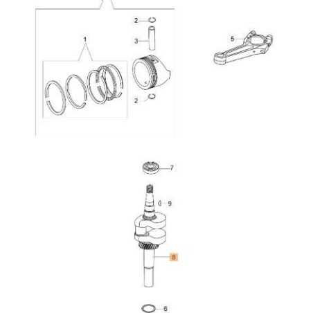 ALBERO MOTORE ORIGINALE EMAK L66150423 | NewgardenParts.com