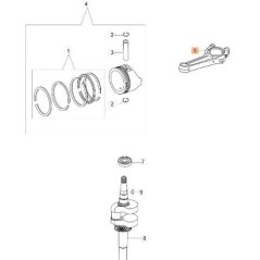 CONNECTING ROD COMPLETE ORIGINAL EMAK L66150421 | NewgardenParts.com