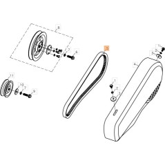 COURROIE ORIGINALE EMAK L66150932 | NewgardenParts.com