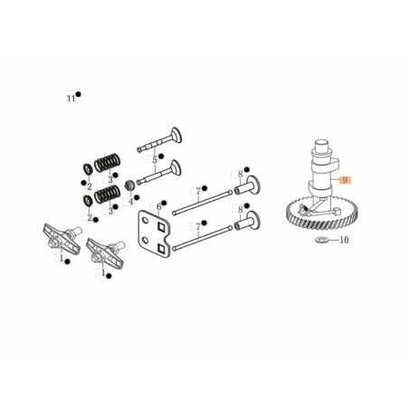 ALBERO CAMME ORIGINALE EMAK L66151598 | NewgardenParts.com