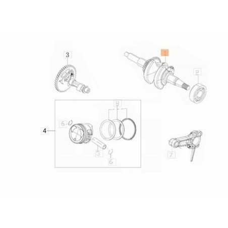 ALBERO MOTORE ORIGINALE EMAK L66151808 | NewgardenParts.com