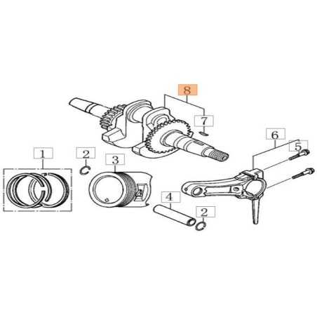 ALBERO MOTORE ORIGINALE EMAK L66152116 | NewgardenParts.com