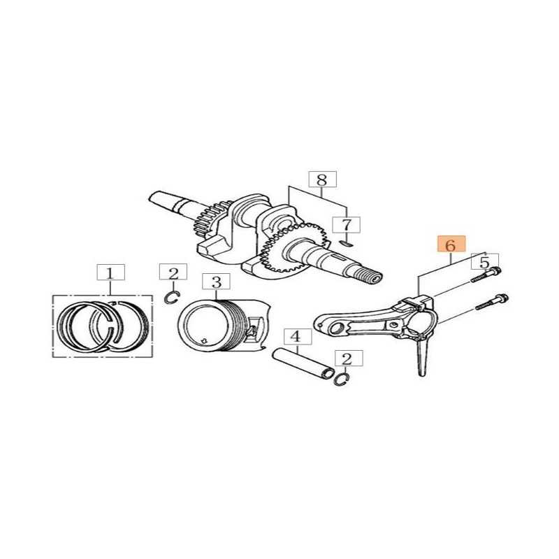 COMPLETE ORIGINAL CONNECTING ROD EMAK L66152114