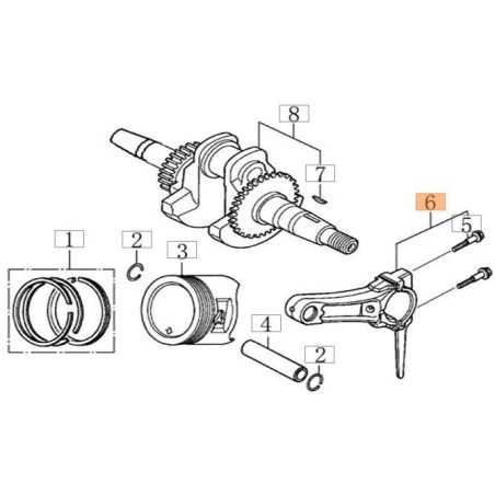 COMPLETE ORIGINAL CONNECTING ROD EMAK L66152237 | NewgardenParts.com