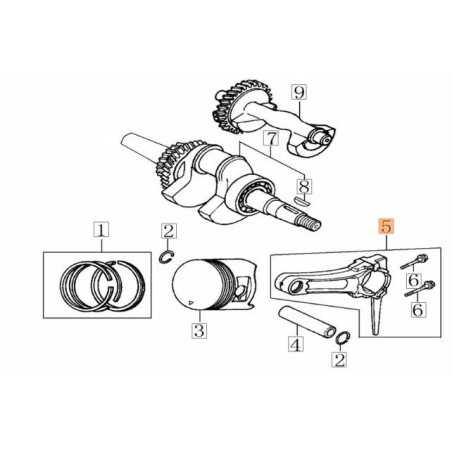 COMPLETE ORIGINAL CONNECTING ROD EMAK L66152423 | NewgardenParts.com