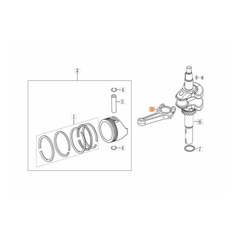 CONNECTING ROD COMPLETE ORIGINAL EMAK L66151600