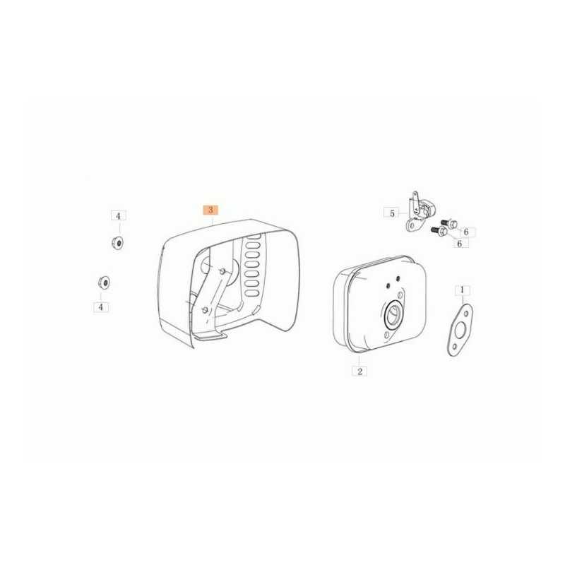 COUVERCLE DE SILENCIEUX EMAK ORIGINAL L66152064