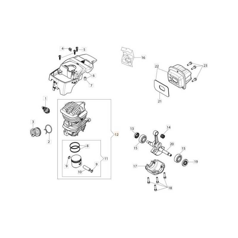 ORIGINAL EMAK CYLINDER AND PISTON KIT 50180200