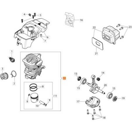 ORIGINAL EMAK CYLINDER AND PISTON KIT 50230259 | NewgardenParts.com
