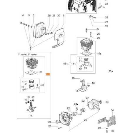 ORIGINAL CYLINDER AND PISTON KIT EMAK 61330204 | NewgardenParts.com