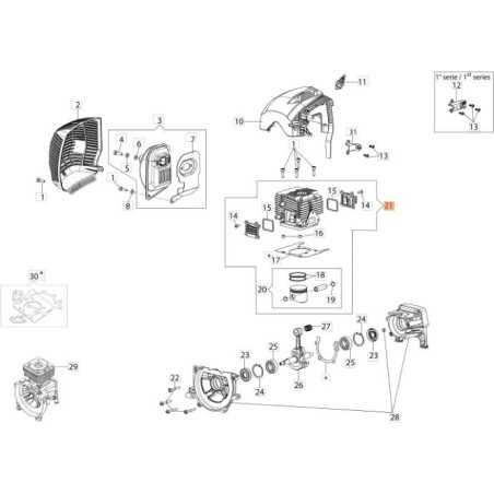 ORIGINAL CYLINDER AND PISTON KIT EMAK 61400181 | NewgardenParts.com
