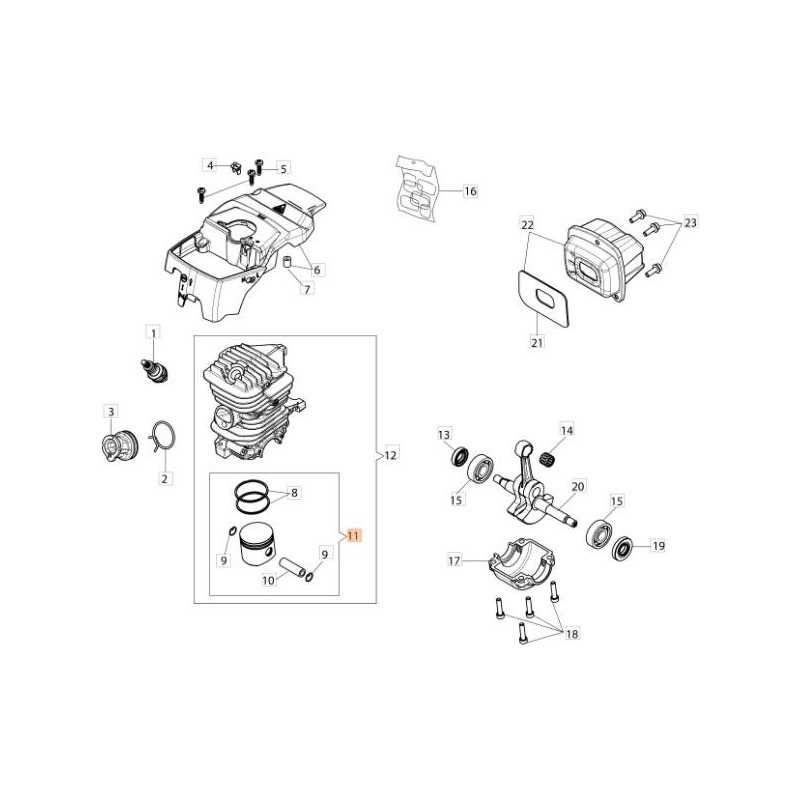 ORIGINAL PISTON KIT EMAK 50170357