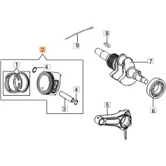KIT PISTON ORIGINAL EMAK L66150607 | NewgardenParts.com