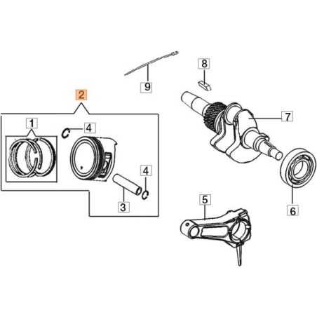 ORIGINAL PISTON KIT EMAK L66150607 | NewgardenParts.com