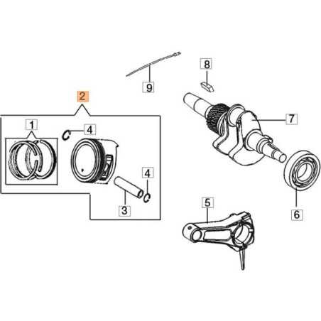 ORIGINAL PISTON KIT EMAK L66150611 | NewgardenParts.com