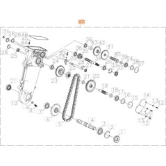 KIT DE TRANSMISSION POUR MOTO-HOUEUSE EMAK D'ORIGINE L66151265