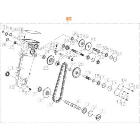 GETRIEBESATZ FÜR ORIGINAL EMAK MOTOR HOE L66151265 | NewgardenParts.com