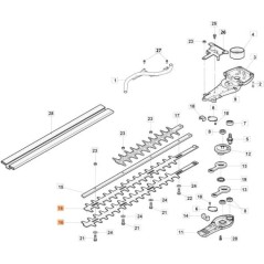 LAME 600 POUR HAIES OM HC 246P / EF TG 2460P ORIGINAL EMAK W58070005R