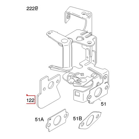 Distanziatore carburatore originale motore rasaerba BRIGGS & STRATTON 692799 | NewgardenParts.com