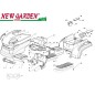 Exploded view bodywork 84cm XDC140 lawn tractor mower CASTELGARDEN 2002-13 spare parts