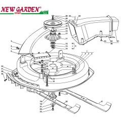 Esploso piatto di taglio 72 cm XF130HD trattorino rasaerba CASTELGARDEN 2002-13 | NewgardenParts.com