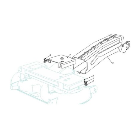 Esploso protezioni convogliatore 102cm PTC220HD trattorino rasaerba CASTELGARDEN