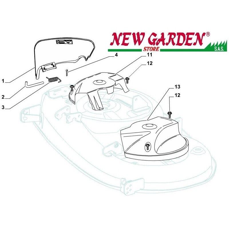 Vue éclatée tracteur de pelouse protectionsSD108 XDL175hd CASTELGARDEN 2002-13