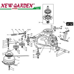 Esploso trasmissione 102cm PT170hd Trattorino rasaerba CASTELGARDEN ricambi